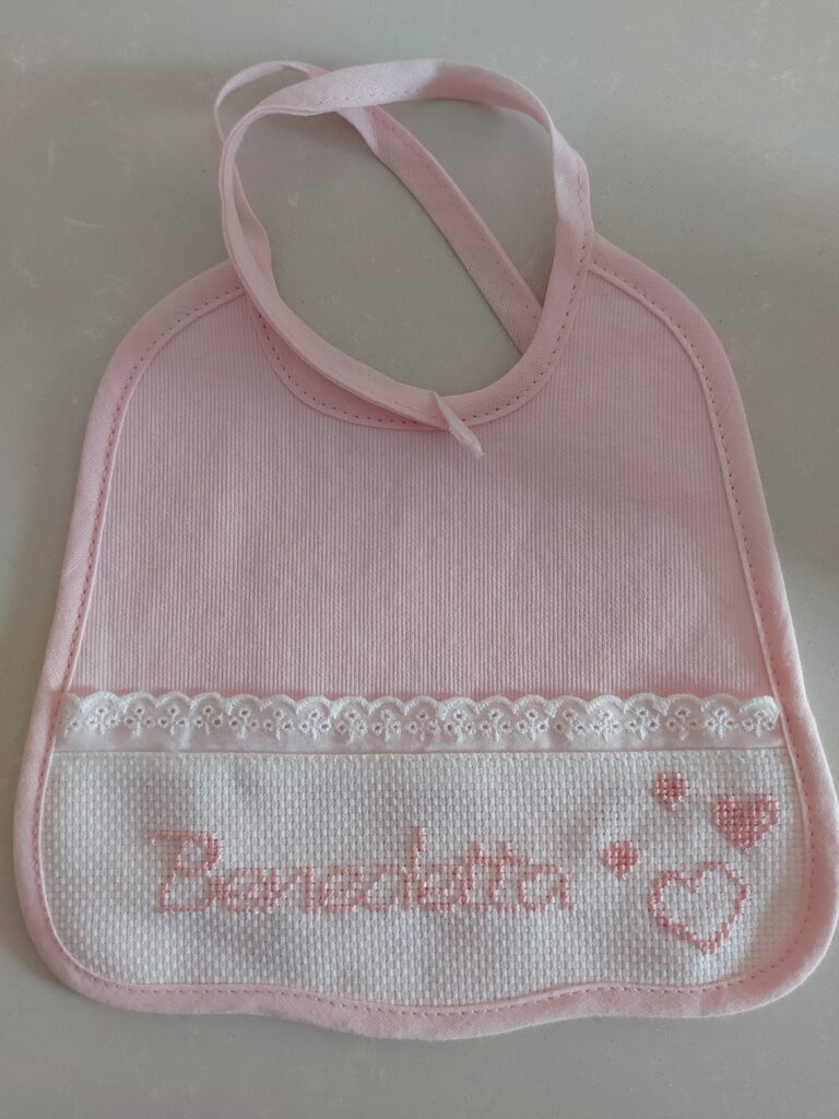 bavaglia rosa da personalizzare con nome