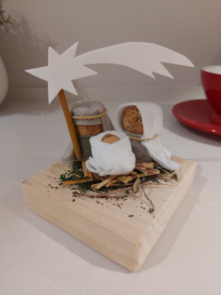 presepe su base legno