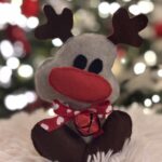 renna natale beige e marrone